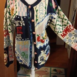Vntg Eagle's Eye Pillsbury's Best cardigan L Baking